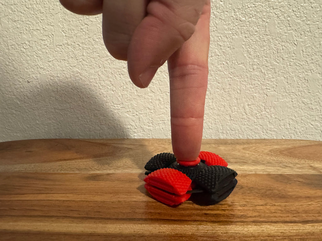 SquishSpin 2" Textured Sensory Fidget Spinner | Bandit’s Print Den
