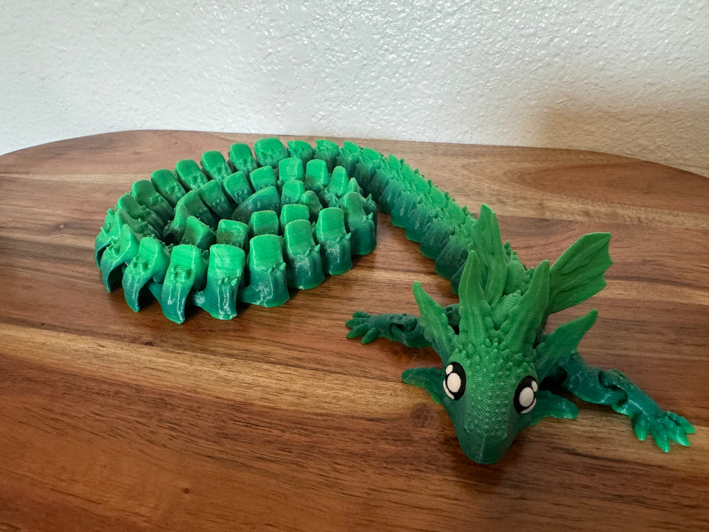 Axolotl Dragon – 28" Fully Articulated 3D Printed Dragon
