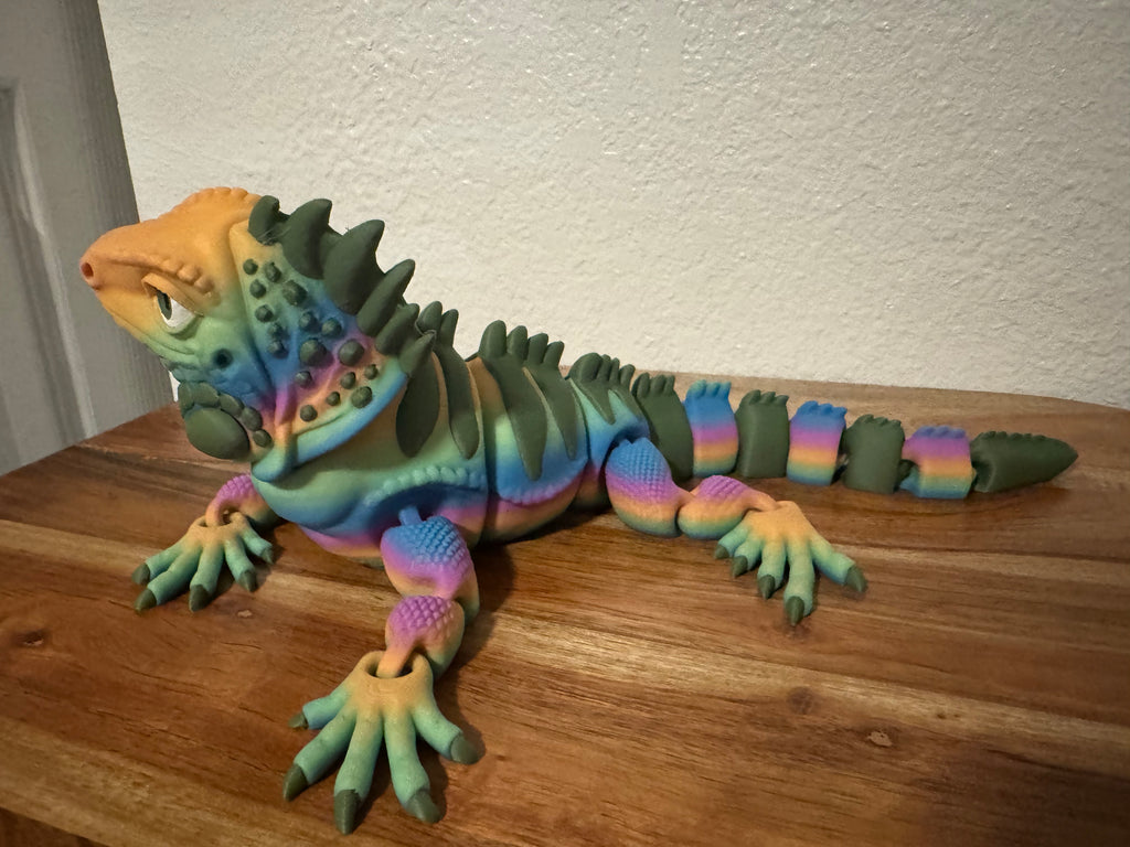 Fully Articulated Iguana – 12" 3D Printed Flexi Reptile