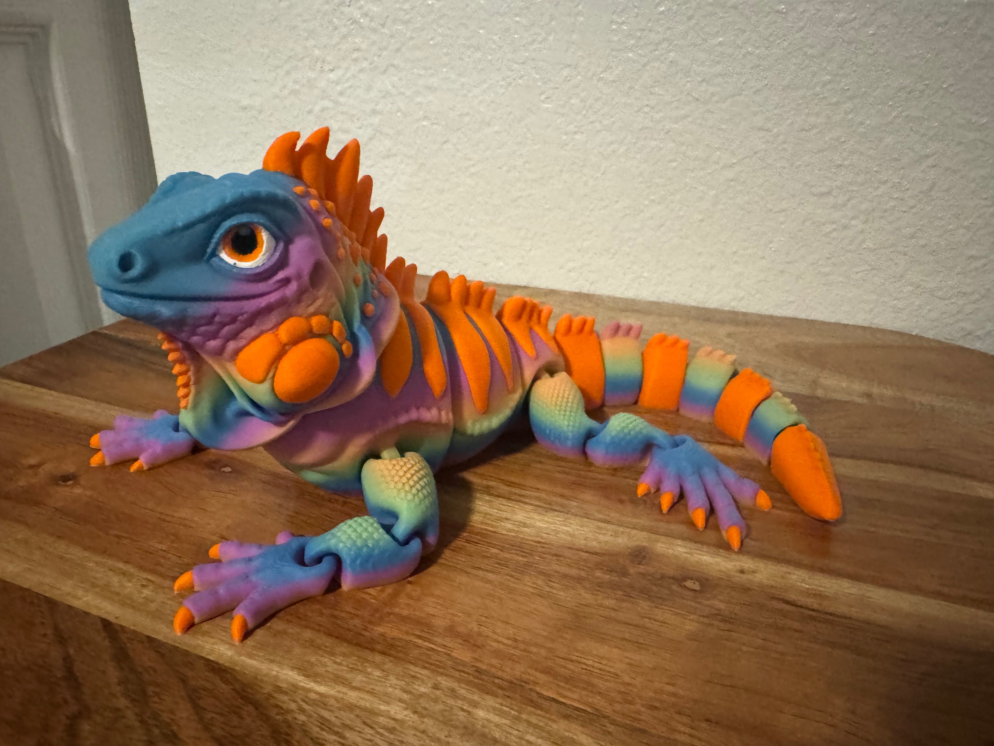 Fully Articulated Iguana – 12" 3D Printed Flexi Reptile