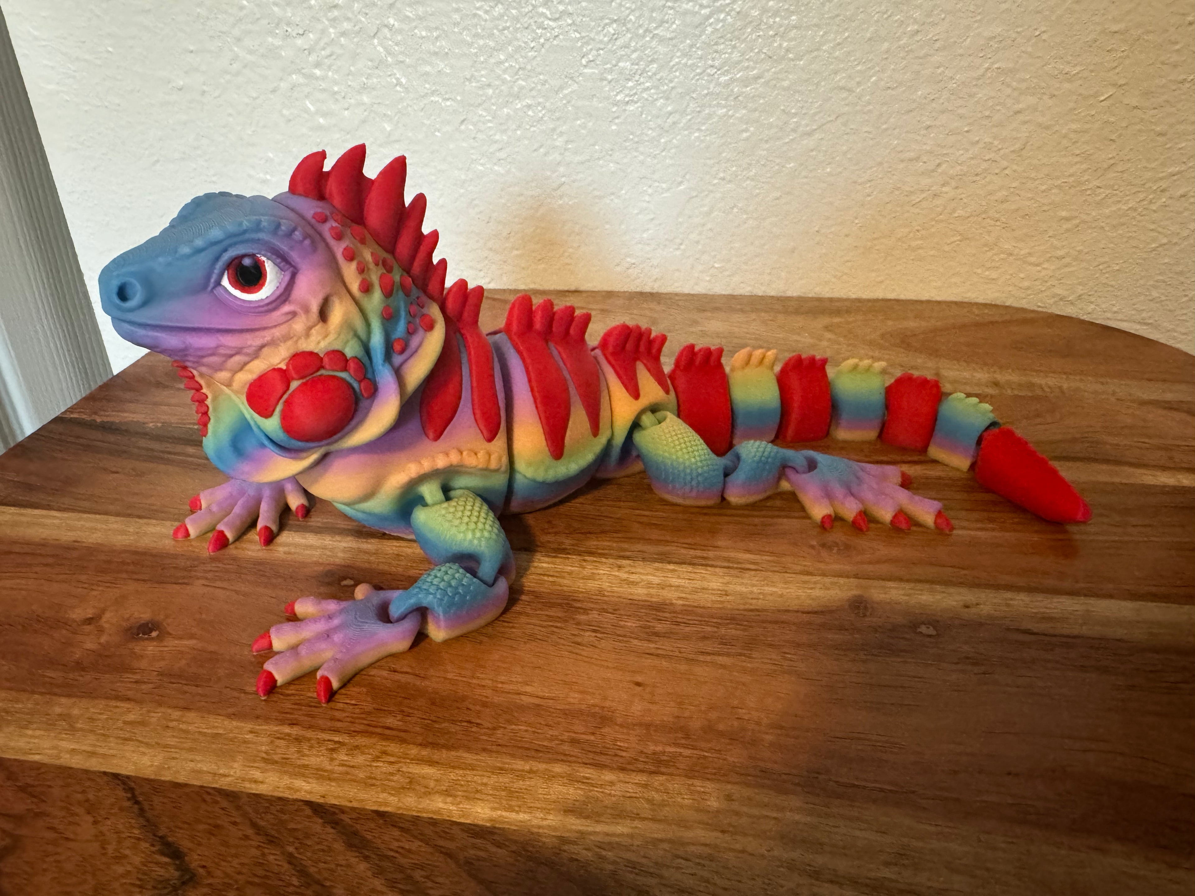 Fully Articulated Iguana – 12" 3D Printed Flexi Reptile