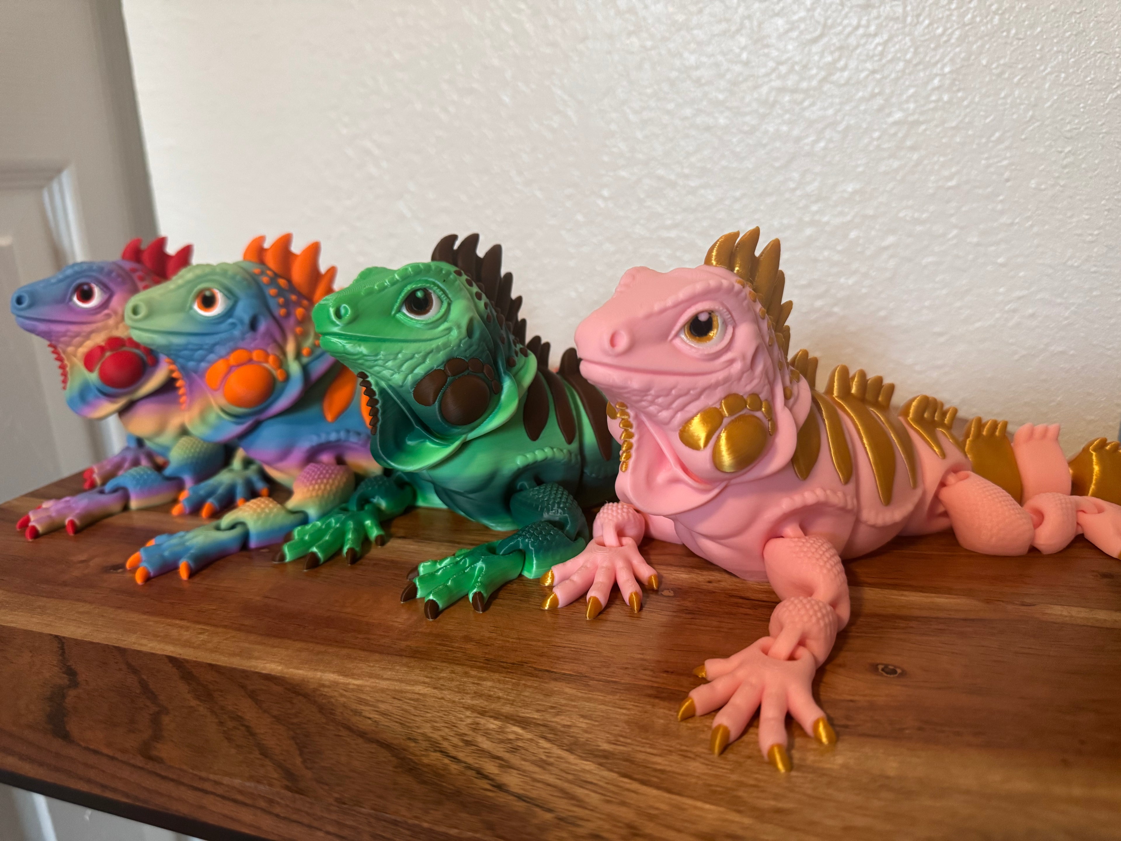 Fully Articulated Iguana – 12" 3D Printed Flexi Reptile