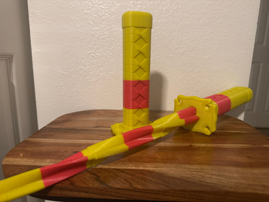 Glow-in-the-Dark Retractable Katana Toy – 27" 3D Printed Sword