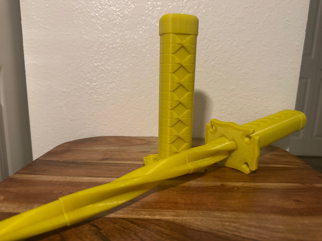 Glow-in-the-Dark Retractable Katana Toy – 27" 3D Printed Sword