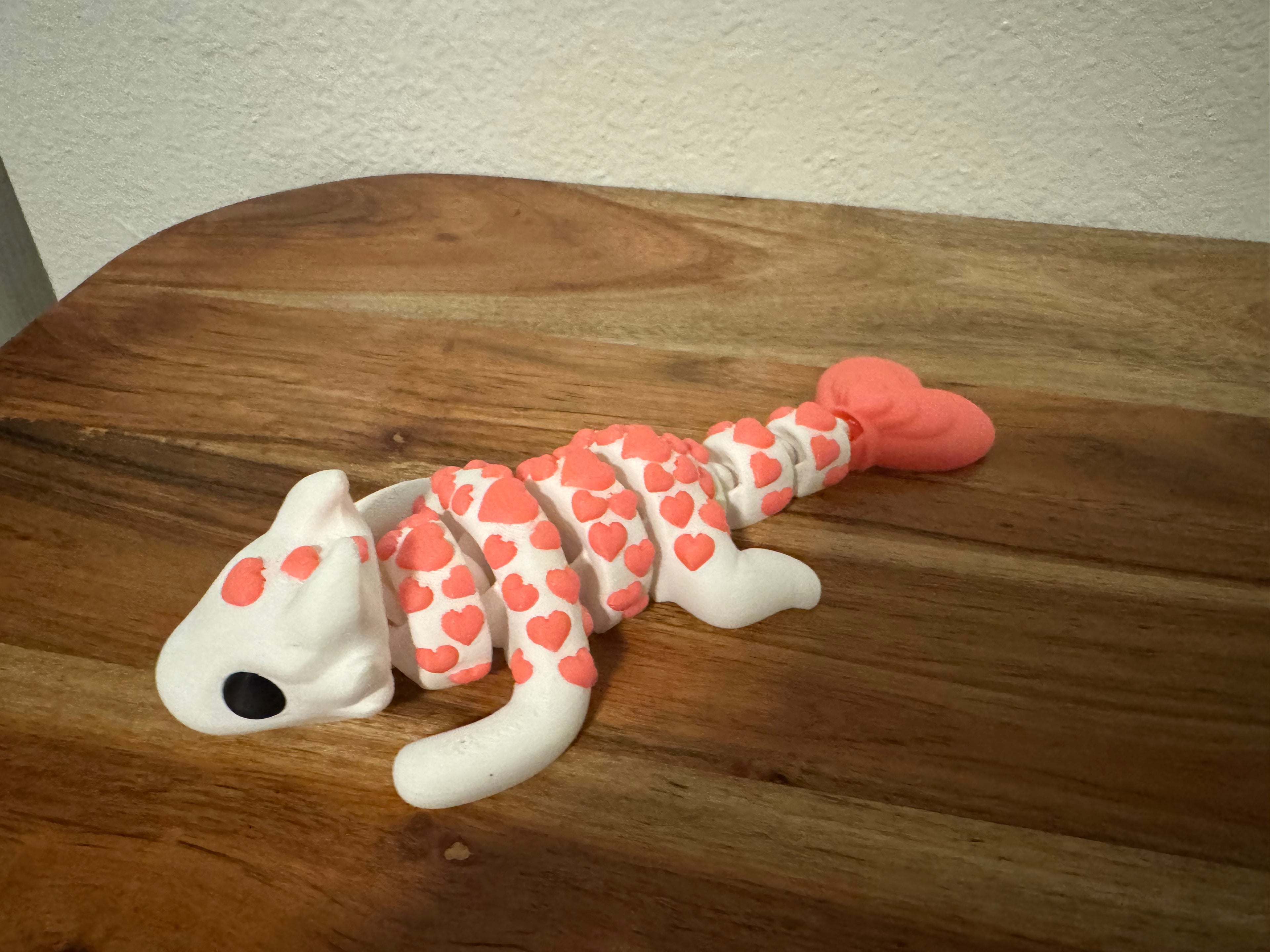 Heart Dragon | 6.5" 3D Printed Articulated Valentine's Dragon