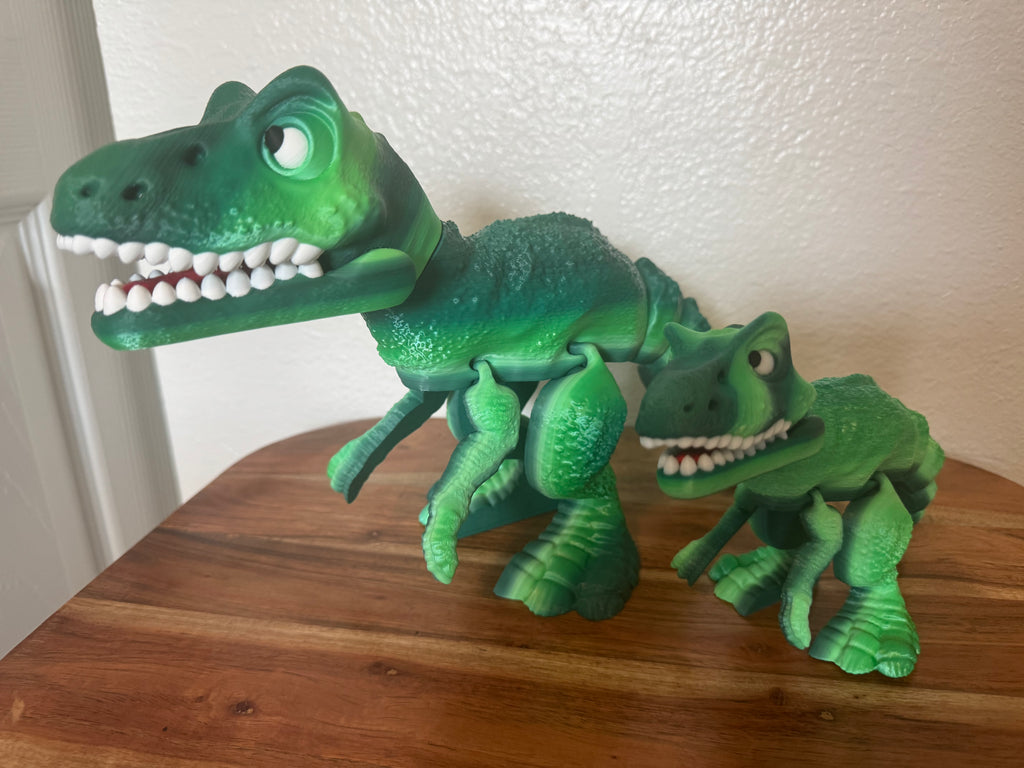 T-Rex Dinosaur – Fully Articulating 3D Printed Dino | 2 Sizes
