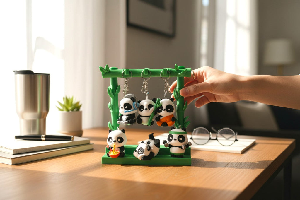 Pandamonium Panda Keychain, Purse /Backpack Clip Collection