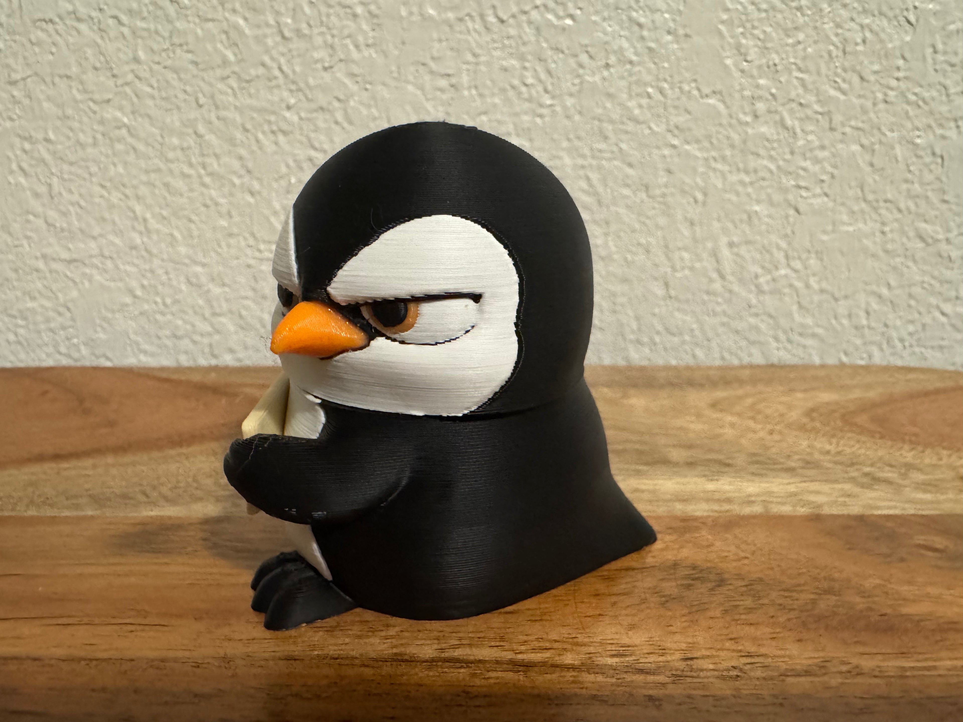 Funny Penguin Desk Buddy | Animals with Attitude | 3D Printed Penguin with Interchangeable Sign