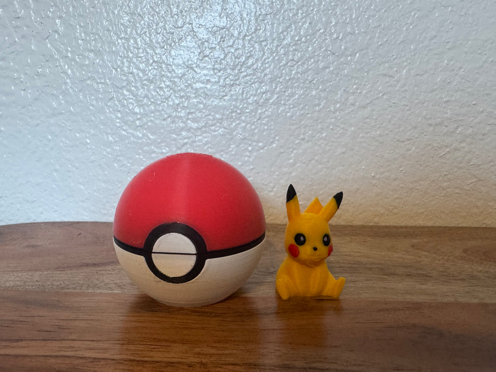 Poké Mini Figure + Ball Holder | Japanese Anime Fan Art