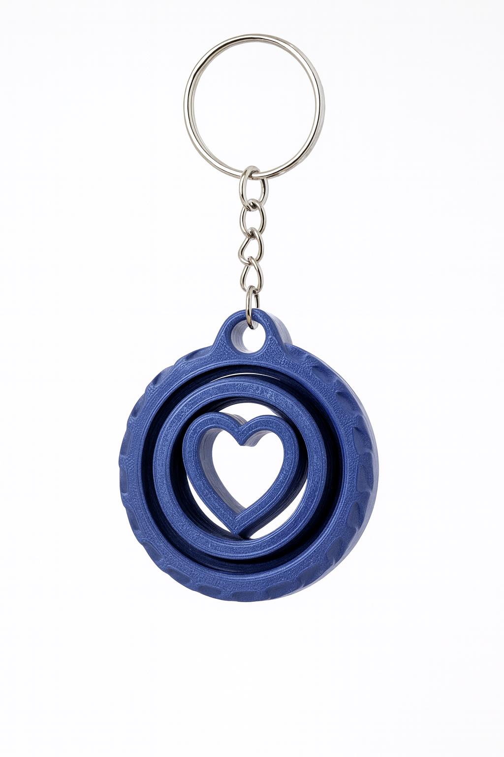 Heart Spinner Keychain – 3D Printed Fidget Keychain | Love Gift | Stress Reliever | Bag Charm | Valentine’s Day Accessory