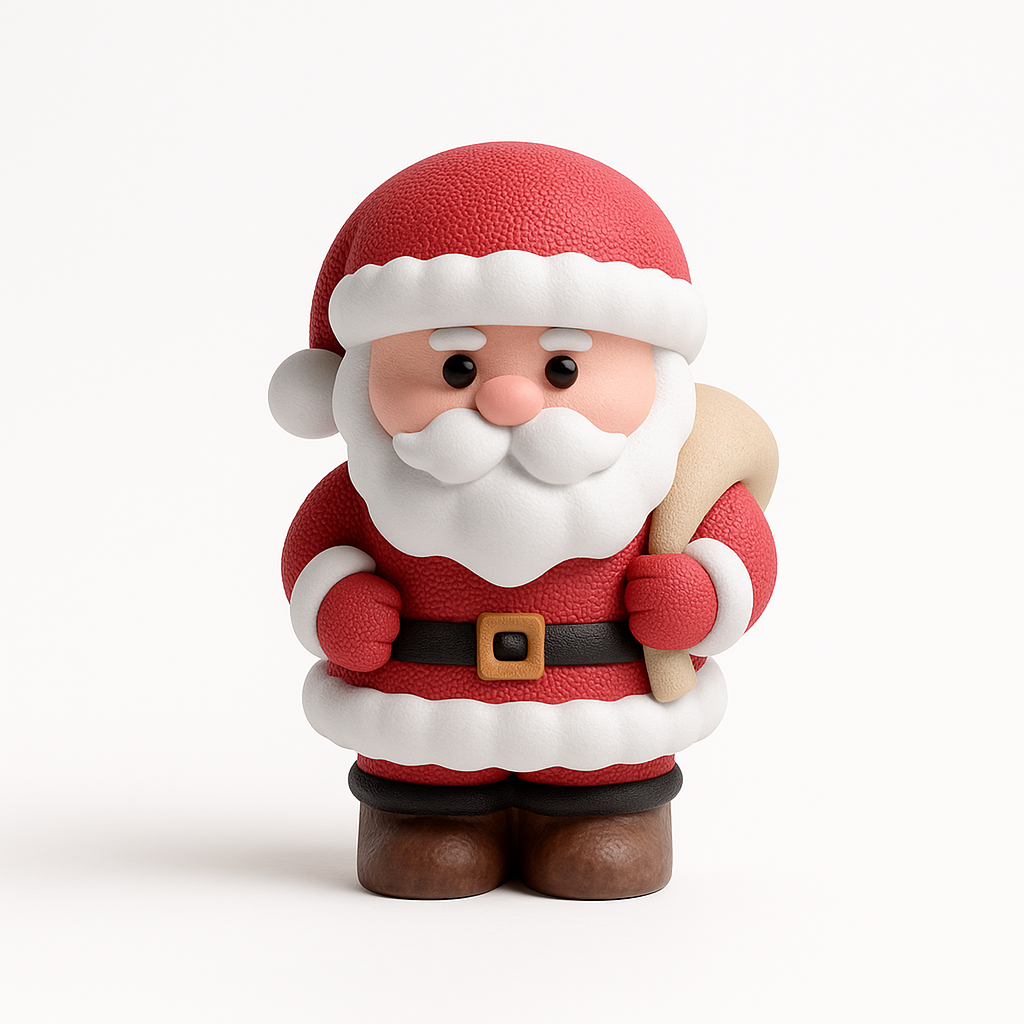 Santa Claus Christmas Ornament – 3D Printed Holiday Decoration | Classic Santa Figurine | Christmas Tree Hanger | Festive Seasonal Gift