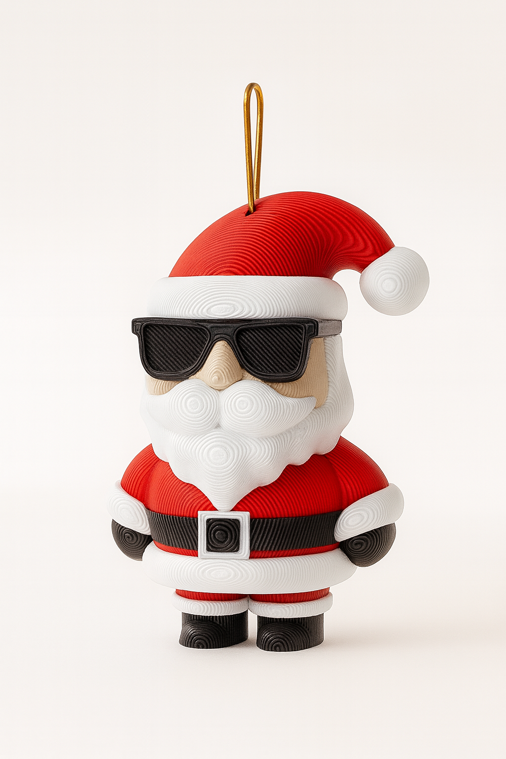 Cool Santa Ornament – 3D Printed Christmas Decoration | Holiday Ornament | Modern Santa | Giftable Tree Hanger