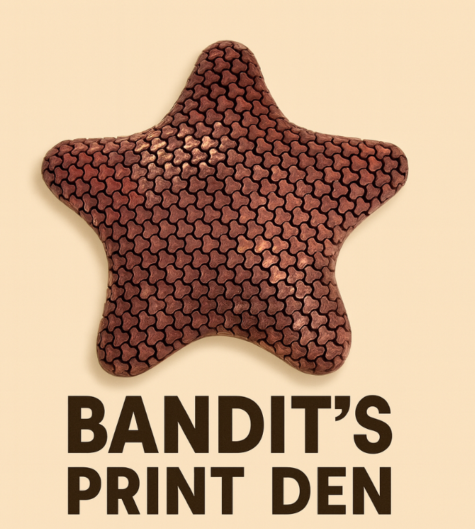 Happy Star Fidget – Fully Articulated Flexible Star Print