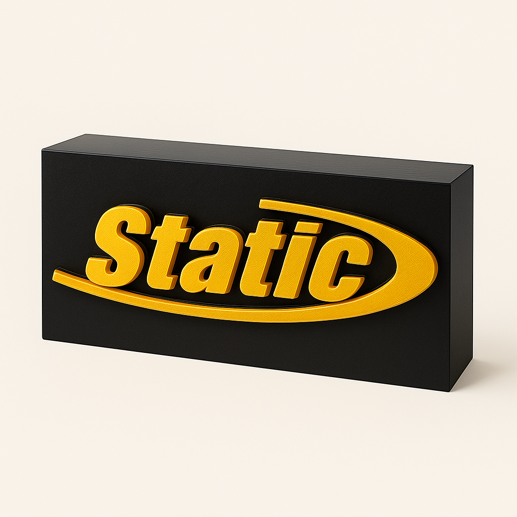 Static Paintball Team Desk Display – Exclusive 3D Printed Trophy Piece | Black &amp; Gold | Team Collectible | Made to Order