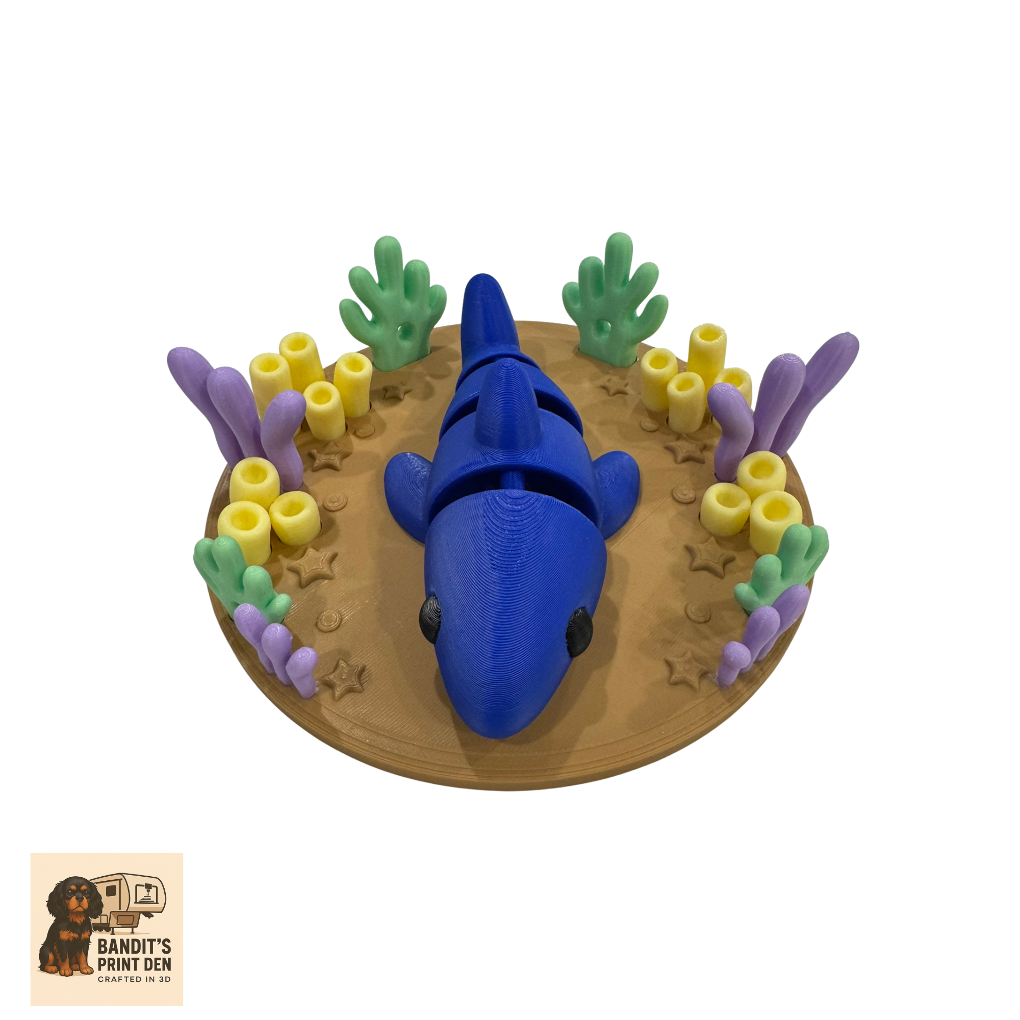 Coral Reef Critter Display Set – 3D Printed Ocean Scene & Articulated Sea Animals