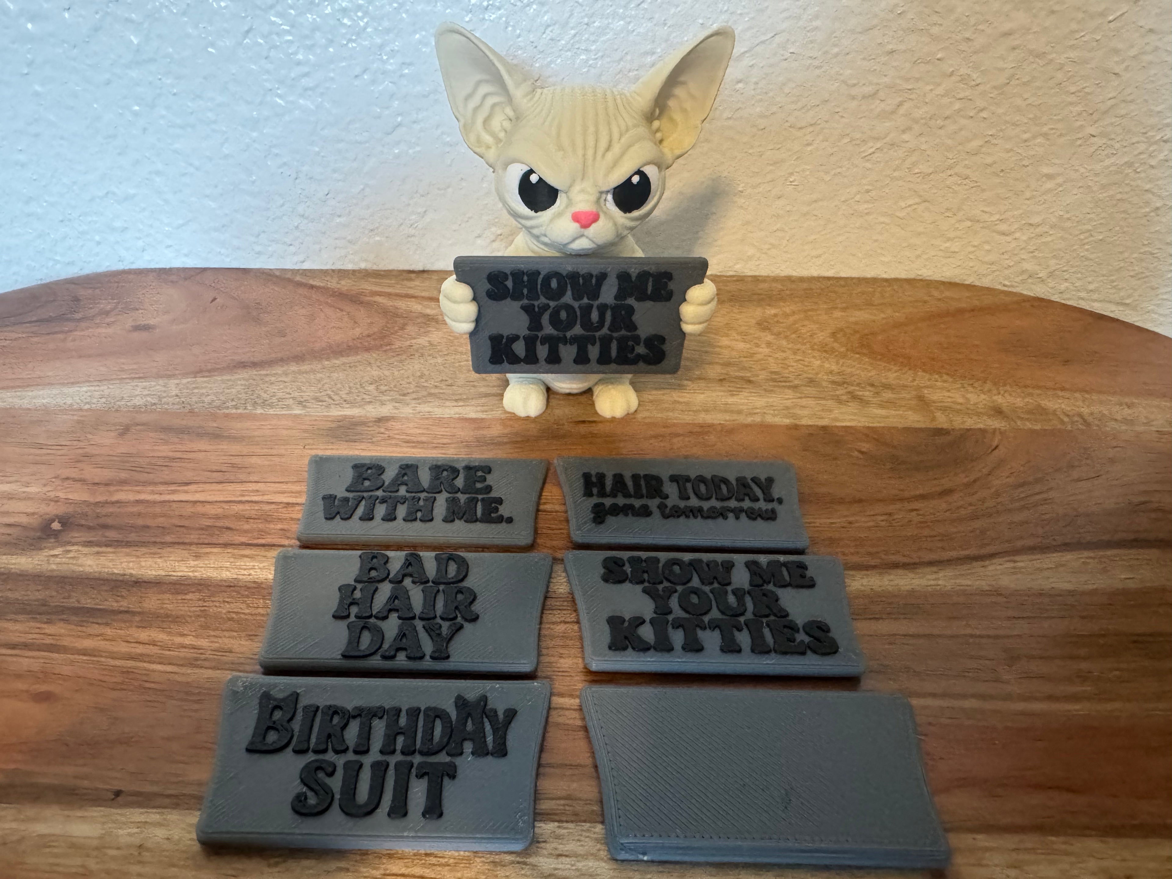 AWA Sphynx - Funny Sphynx Cat Desk Buddy | Animals with Attitude | 3D Printed Cat