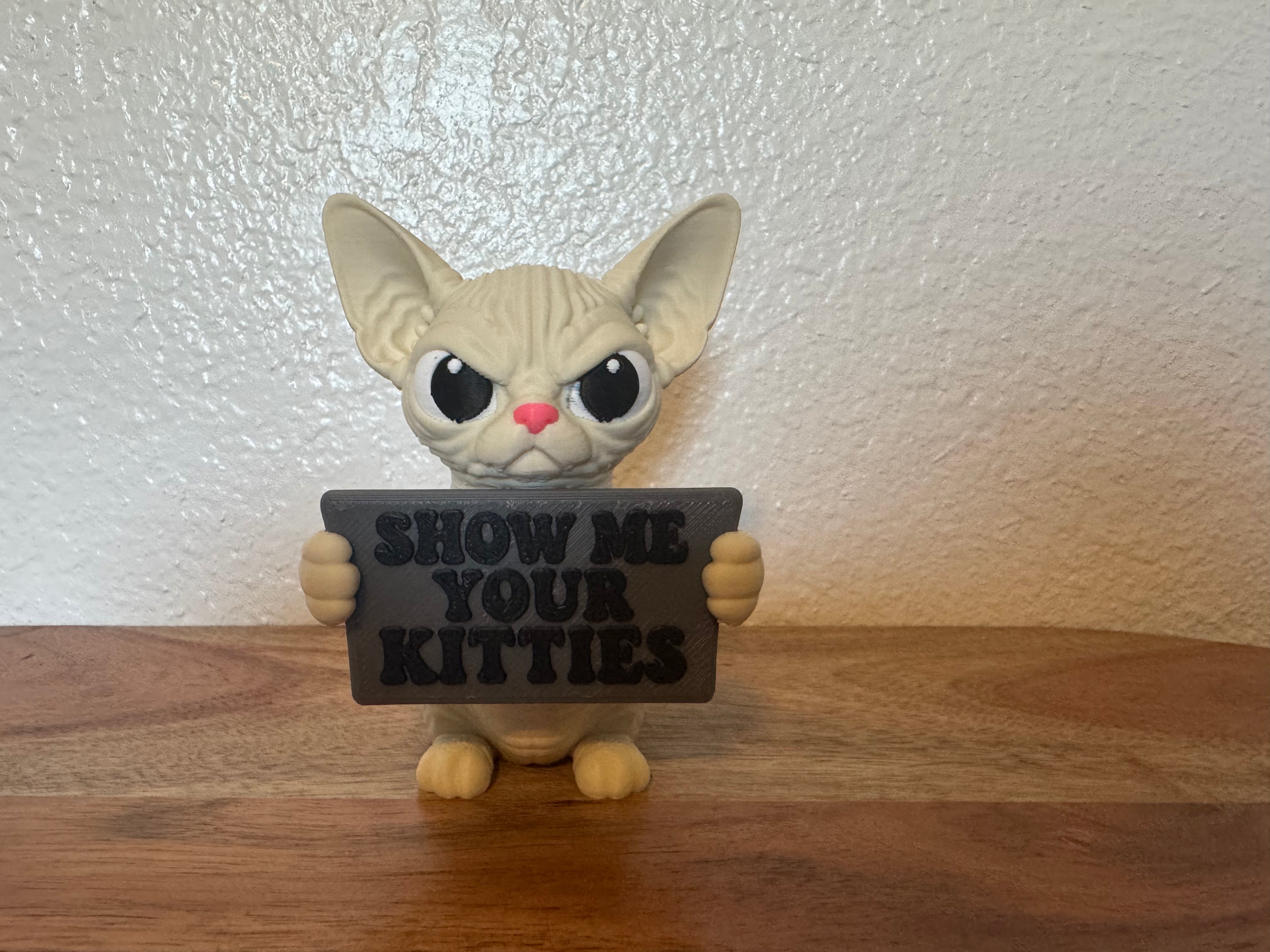 AWA Sphynx - Funny Sphynx Cat Desk Buddy | Animals with Attitude | 3D Printed Cat
