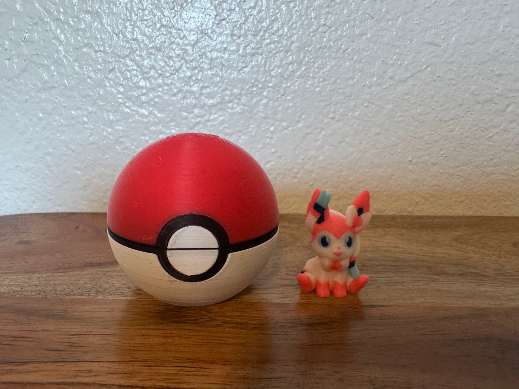 Poké Mini Figure + Ball Holder | Japanese Anime Fan Art