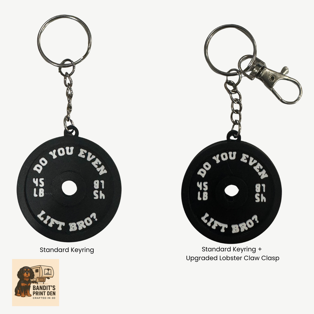 “Do You Even Lift Bro?” Weight Plate Keychain