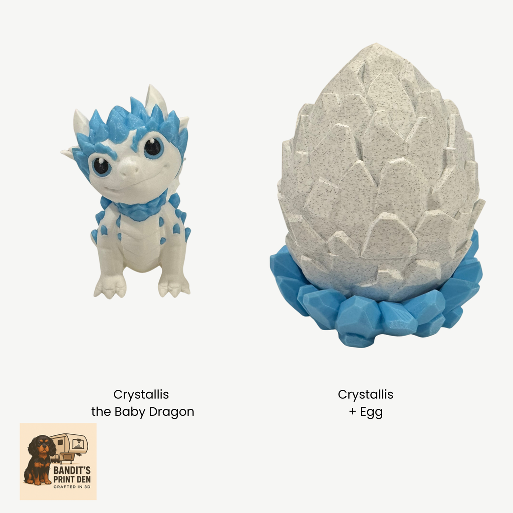 Crystallis – Ice Crystal Dragon Figurine | Bandit’s Print Den