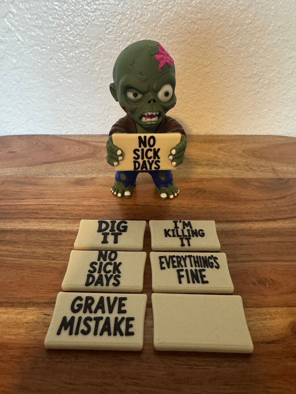 AWA Zombie - Funny Zombie Desk Buddy | Holidays with Attitude | 3D Printed Zombie
