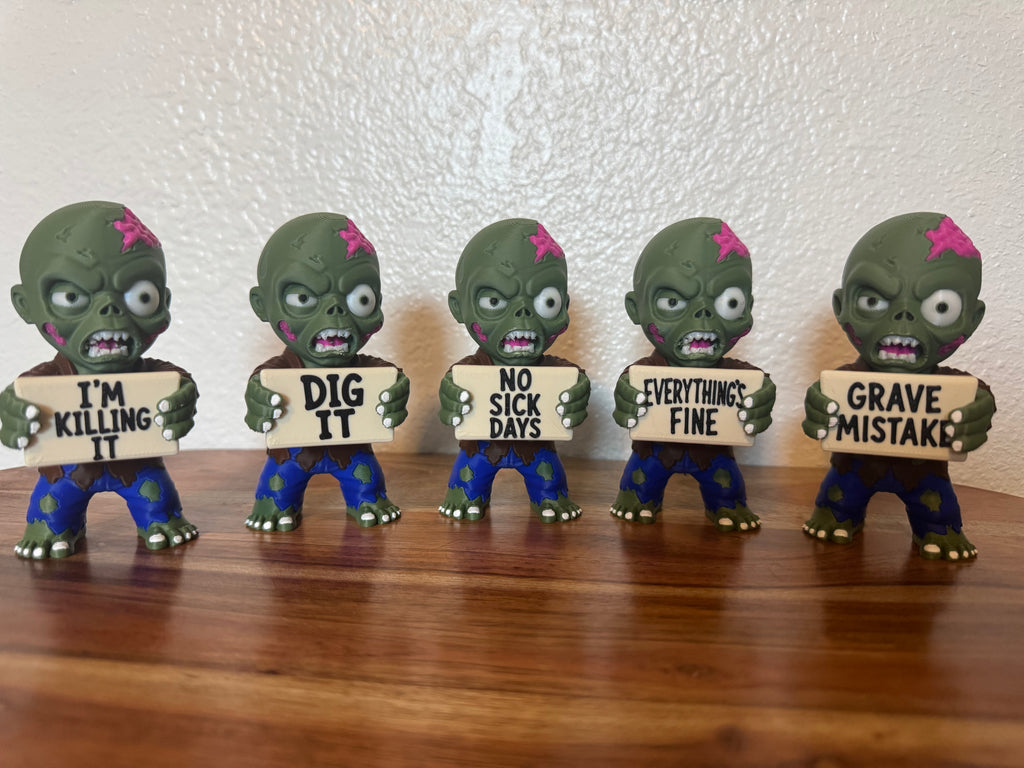 AWA Zombie - Funny Zombie Desk Buddy | Holidays with Attitude | 3D Printed Zombie