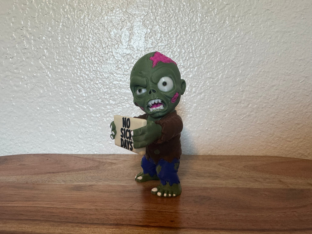 AWA Zombie - Funny Zombie Desk Buddy | Holidays with Attitude | 3D Printed Zombie