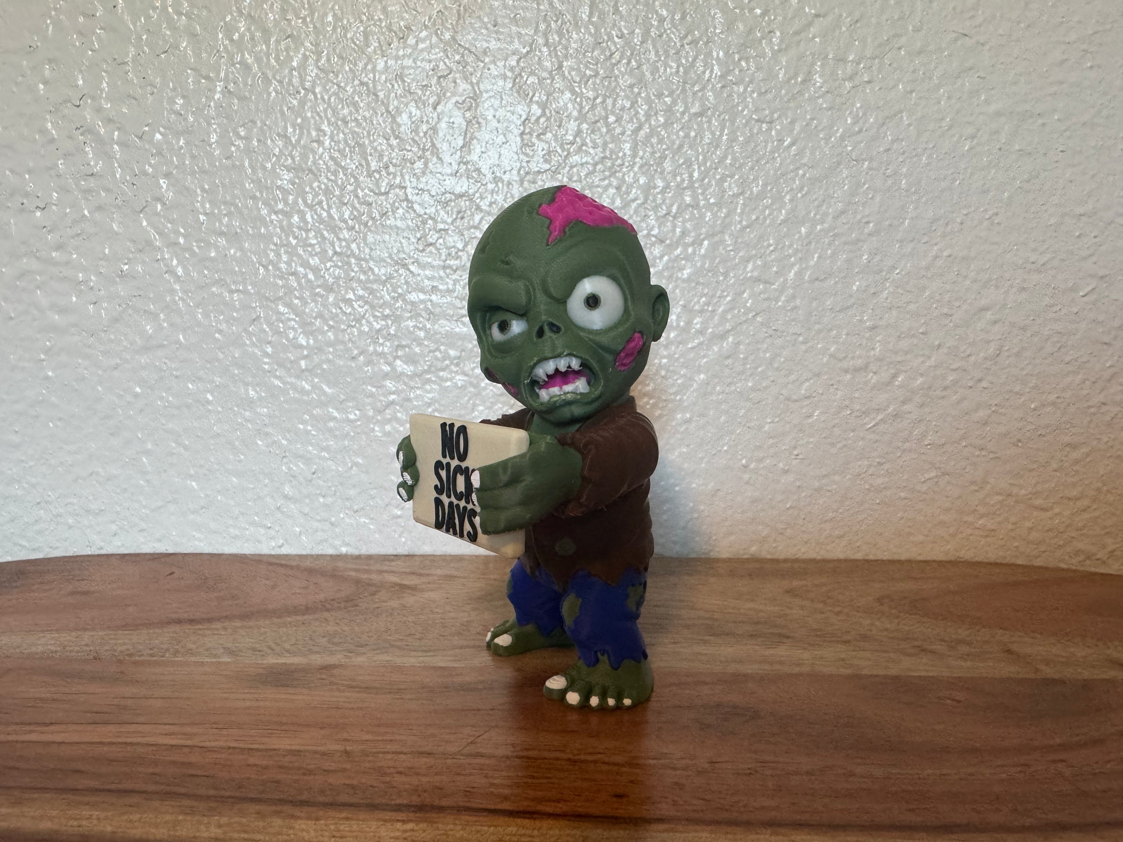 AWA Zombie - Funny Zombie Desk Buddy | Holidays with Attitude | 3D Printed Zombie