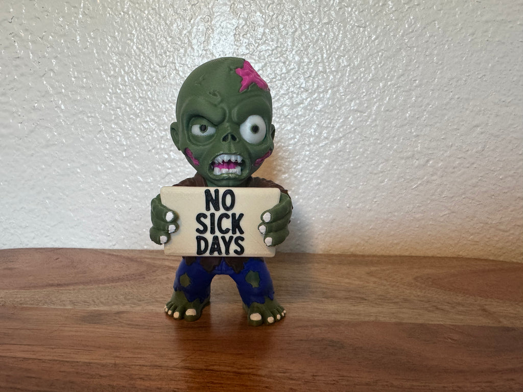 AWA Zombie - Funny Zombie Desk Buddy | Holidays with Attitude | 3D Printed Zombie