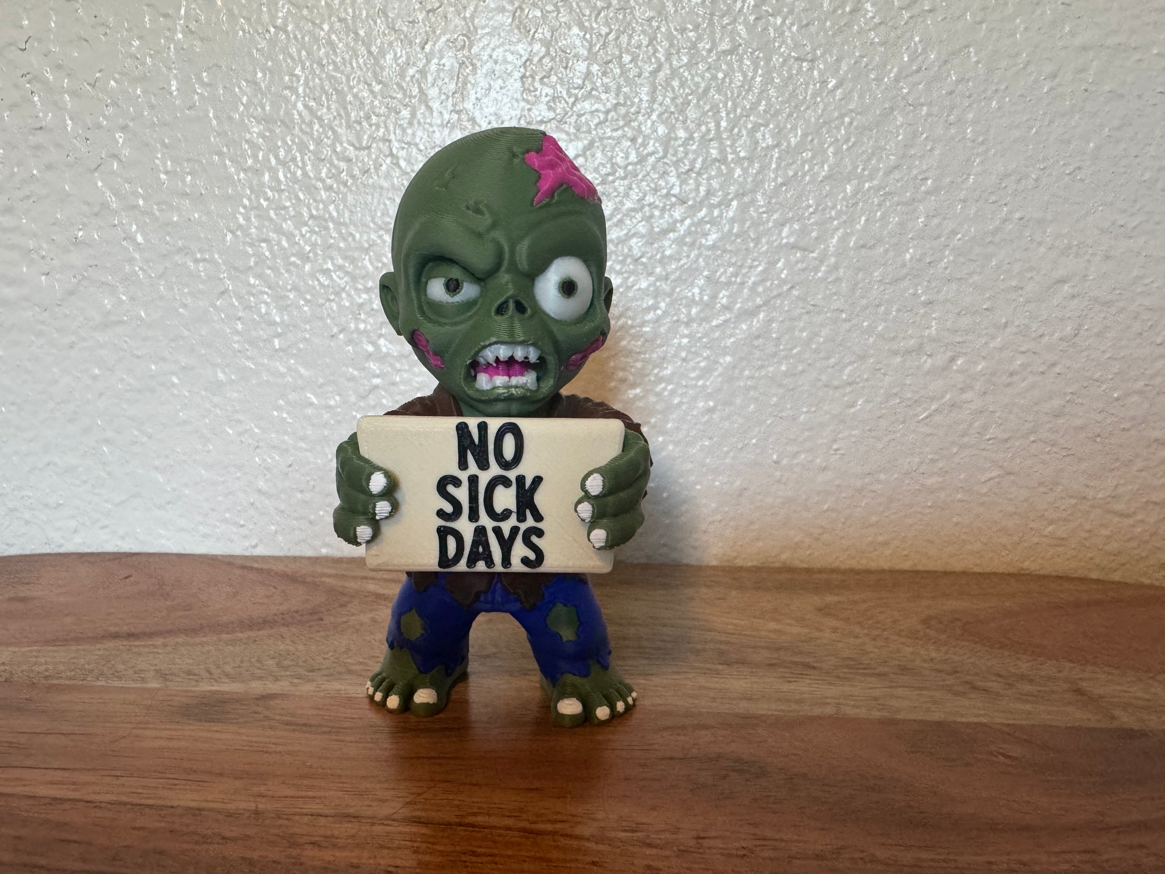 AWA Zombie - Funny Zombie Desk Buddy | Holidays with Attitude | 3D Printed Zombie
