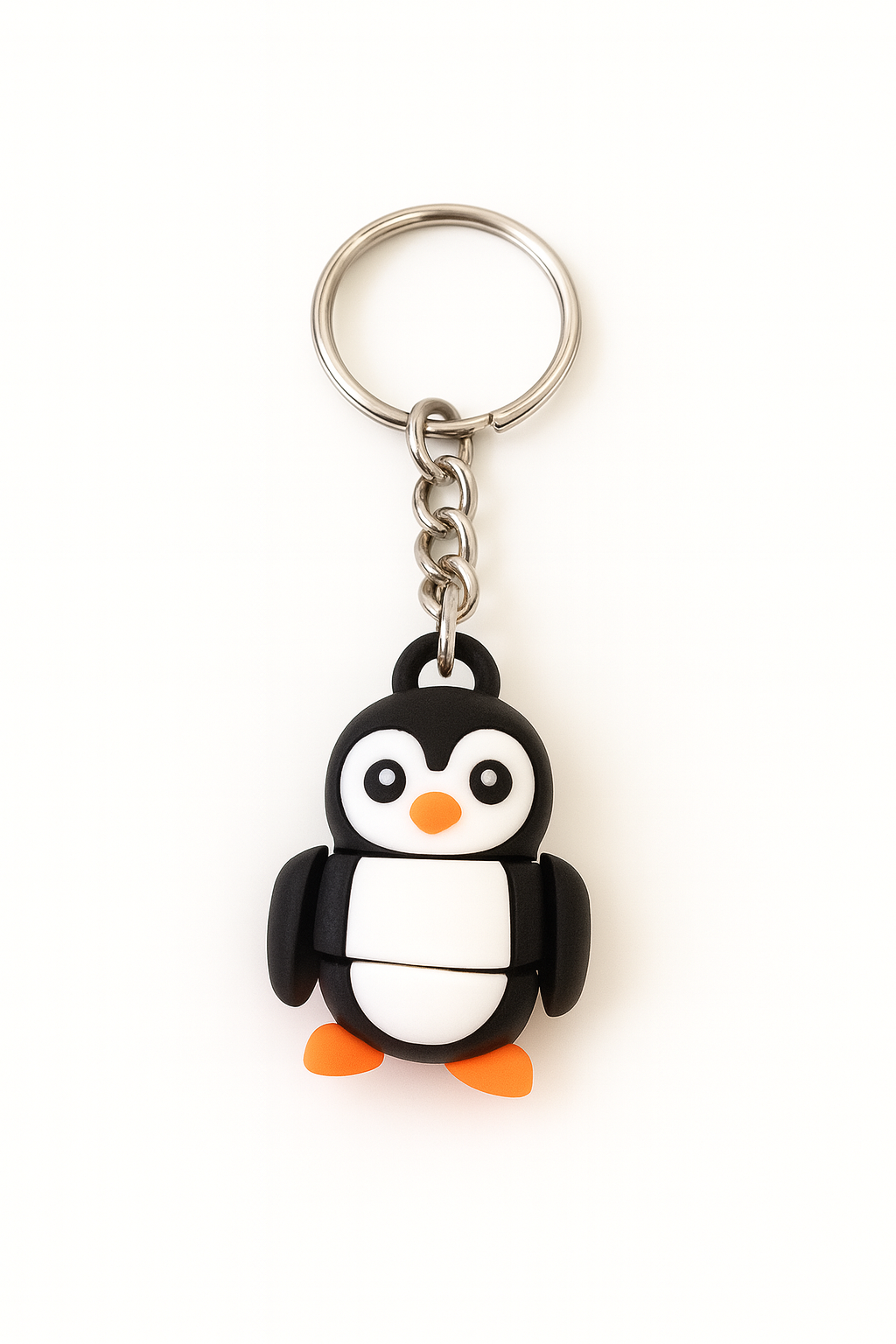 Penguin Articulated Figure Keychain – Cute Flexi Companion | Fidget Toy | 3D Printed Keychain Accessory