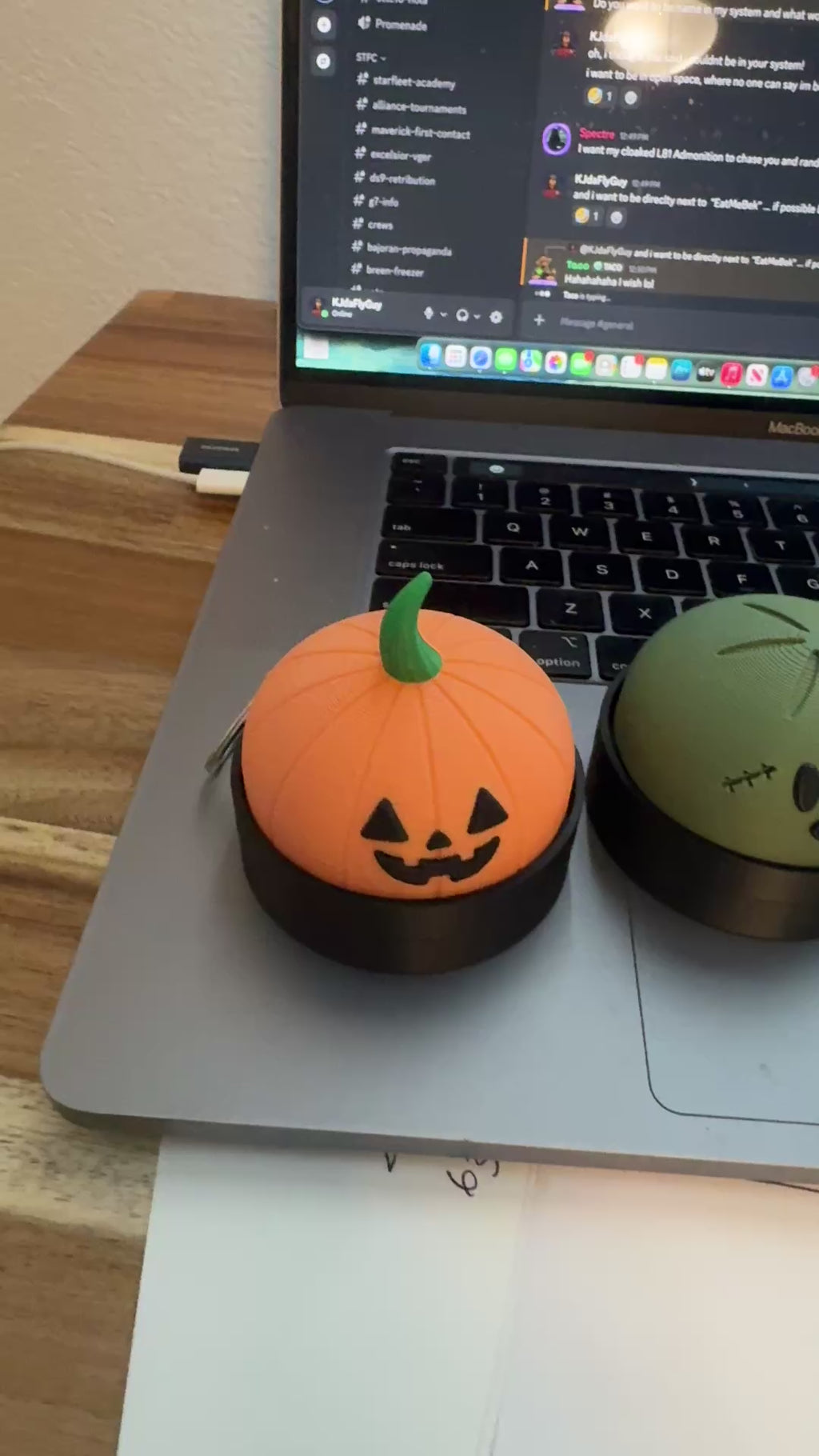 Halloween Dumpling Clickers | 3D Printed Keychain Fidget