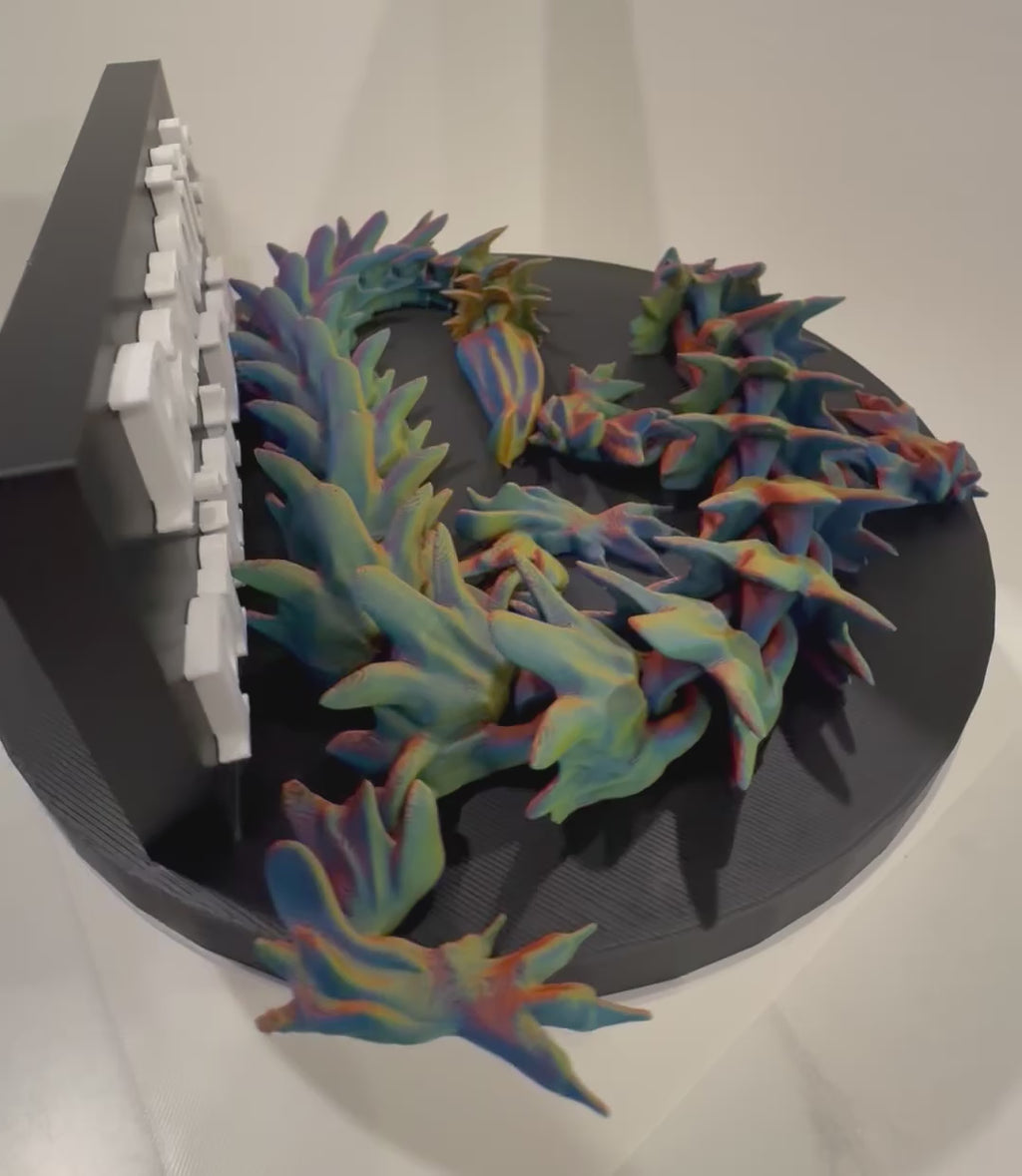 Water Dragon – Articulated 3D Printed Dragon | Poseable Fantasy Creature | Flexible Fidget Toy | Unique Dragon Gift