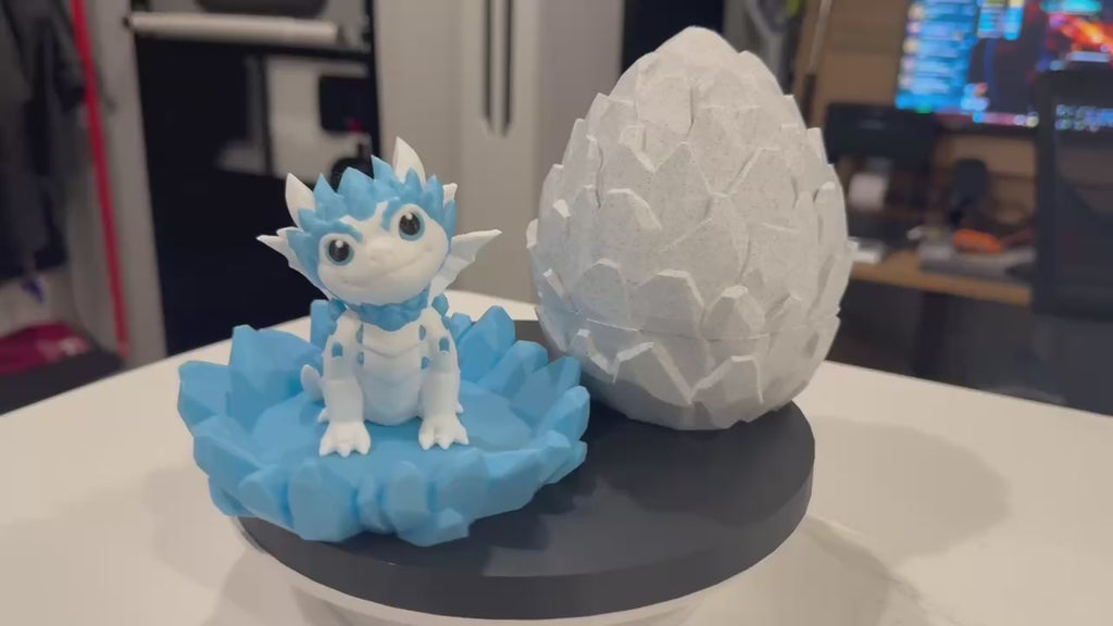 Crystallis – Ice Crystal Dragon Figurine | Bandit’s Print Den
