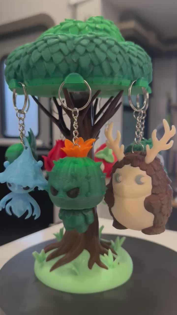 Spirit of the Forest Charms; Keychain; Flower Spirit, Mushroom Spirit, Leaf Spirit, Cactus Spirit, Stone Spirit, Water Spirit, Tree Spirit
