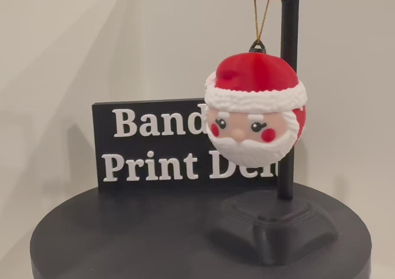 Santa Head Christmas Ornament – Double-Sided Holiday Cutie